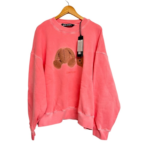 New Palm Angels Bear Crewneck Pullover Sweatshirt